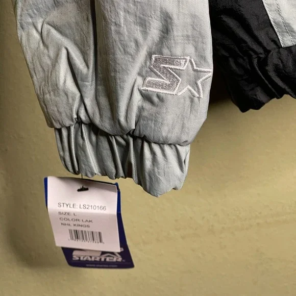 New Starter Los Angeles Kings Pullover Jacket Mens Size Large Rare NHL Hockey LA - Picture 9 of 9